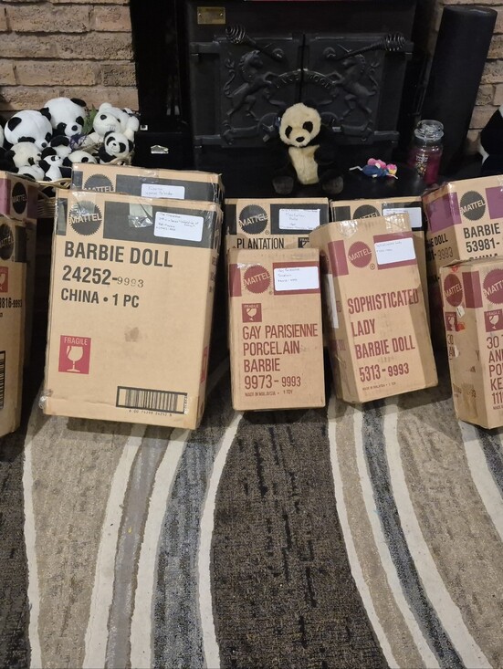 Mattel Other - Mattel Brown Cardboard Barbie Doll Boxes - Assorted Labels